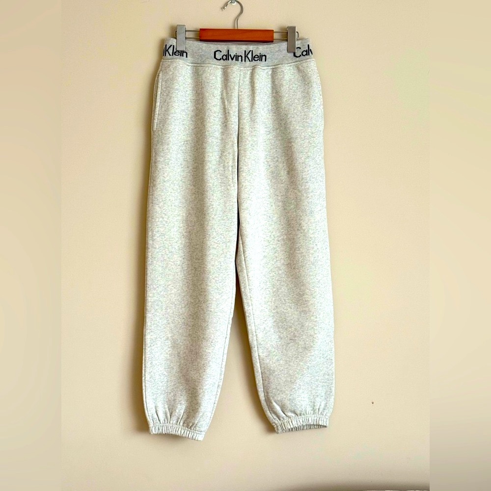 2 PC Calvin Klein LOGO TAPE KNIT FULL ZIP HOODIE & JOGGER SET SZ.M - Picture 13 of 16